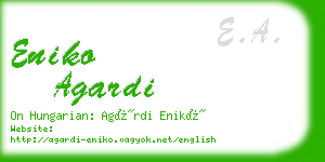 eniko agardi business card